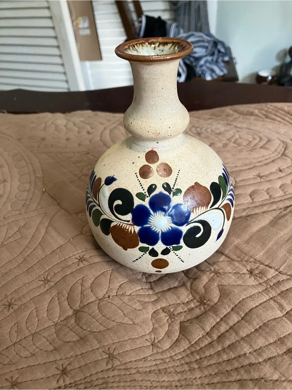 Vintage Tonala Pottery Bud Vase